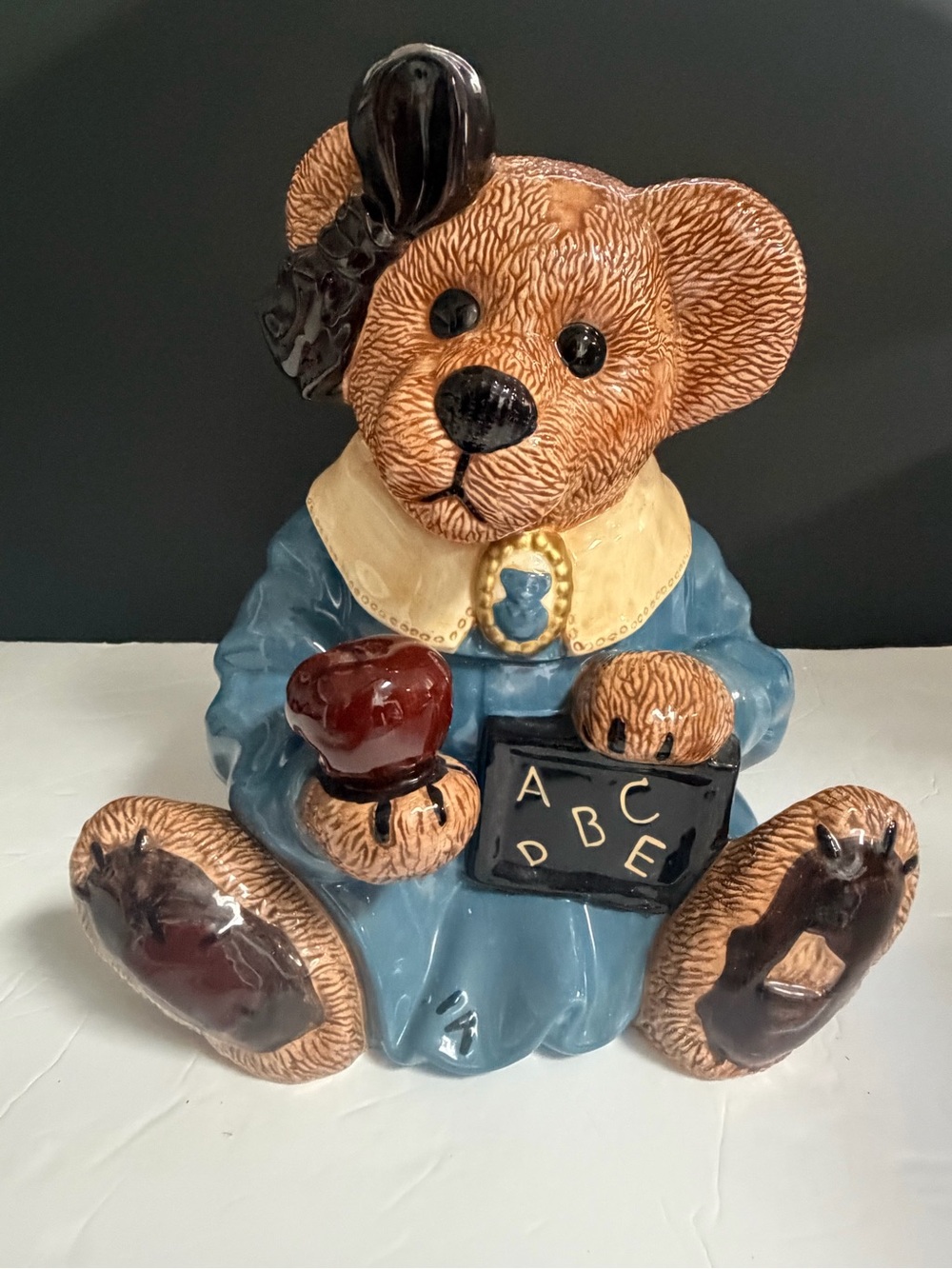 Ceramic Teddy Bear Bookend Cookie Jar Bearware 10,5”